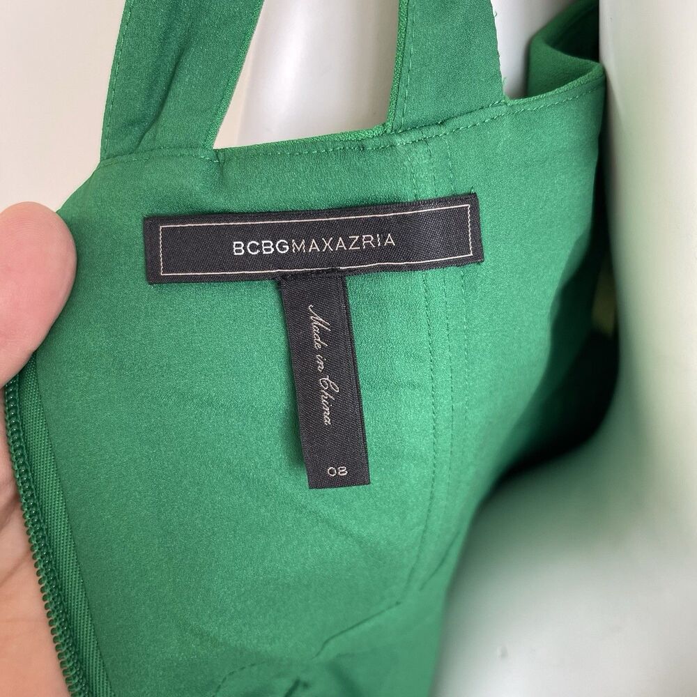 BCBGMaxAzria Strappy Cutout Emerald Maxi Gown - Picture 8 of 12